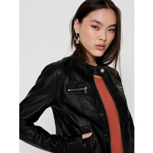 Only Kadın Ceket Onlbandit Faux Leather Biker Otw Noos