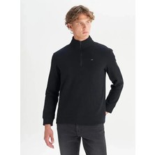 Wrangler Erkek Half  Zip Siyah Erkek Sweatshirt