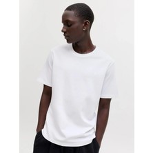 Jack & Jones Jack Jones Jprblaethan Ss Logo Tee Sn Erkek Beyaz Tshirt 12292340-01