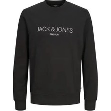 Jack & Jones Jprblajared Sweat Crew Ne Siyah Erkek Sweatshirt