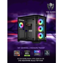 Mod Gaming Hexon Amd Ryzen 5 7500F | RTX5060 | 16GB Ram | 1 Tb SSD 6000/4000 Mb/s Oyuncu OEM PAKET |