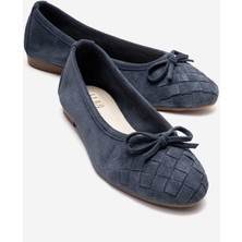 Luvi 03 Kot Süet Hakiki Deri Kadın Babet Ayakkabı