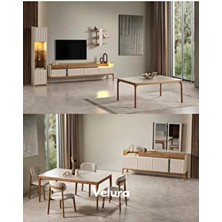Velura Home & Living Alfa Yemek Odası Takımı + Tv Ünitesi