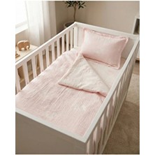 Pufuduk Baby %100 Pamuk Müslin Bebek Nevresim Takımı 3'lü Set Atlıkarınca Desenli