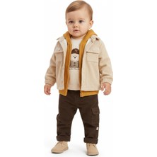 Mumbino Erkek Çocuk 4'lü Ceketli Takım / Ceket-Hırka- T-Shirt - Pantolon 4 Parça Takım 06-24 Ay