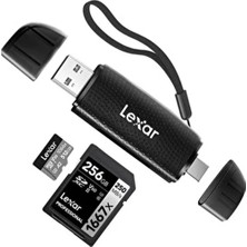 -Lexar RW310 2'si 1 Arada USB C USB 3.1 Otg Hafıza Kartı Okuyucu 170 Mb/s'ye Kadar Hız