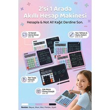 Ellante Akıllı Not Defterli Hesap Makinesi: 12 Hane, Tek Tuşla Silinebilir Ekran ve Stylus Kalem