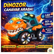 Dinozor Araba Işıklı Sesli Müzikli Hareketli