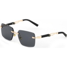 Markasepeti Gold Siyah Yekpare Cam Tasarım Unisex Güneş Gözlüğü (Ce Belgeli UV400 Korumalı)