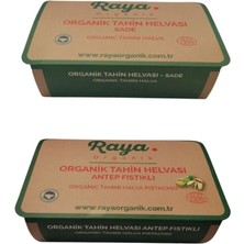 Raya Organik Tahin Helvası 2’li Set 200 gr X2 – Sade ve Antep Fıstıklı