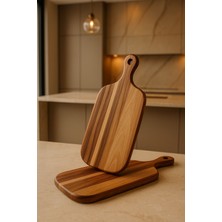 Bambuland Akasya Büyük Boy Kesme & Sunum Tahtası – Saplı Doğrama ve Servis Tahtası