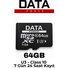 Dataforce 64GB U3 Hafıza Kartı | Kamera, Telefon ve Dvr Uyumlu