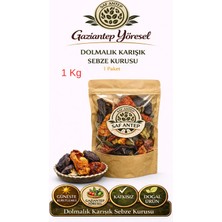 Saf Antep Patlican Kabak Biber Kurusu 1 kg Dogada Askida Kurutulmus