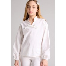 DeFacto %100 Pamuk Poplin Bluz Kız Çocuk G7550A826SP