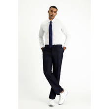 Kiğılı Uzun Kol Slim Fit Dar Kesim Klasik Çizgili Pamuk Gömlek