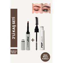 Pop Beauty Kaş Sabitleyici ve Şekillendirici & Kaş Pomadı, 2'li Kaş Bakım Seti