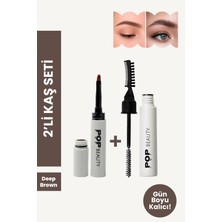 Pop Beauty Kaş Sabitleyici ve Şekillendirici & Kaş Pomadı, 2'li Kaş Bakım Seti