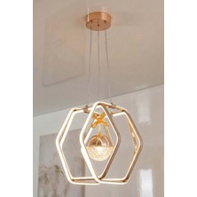 TERRA lighting Morta Tek Toplu Power LED Avize, Mutfak Salon Hol Sarkıt LED Avize, 3 Renk Yanabilen Power LED Avize