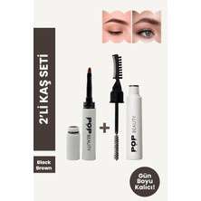Pop Beauty Kaş Sabitleyici ve Şekillendirici & Kaş Pomadı, 2'li Kaş Bakım Seti