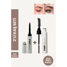 Pop Beauty Kaş Sabitleyici ve Şekillendirici & Kaş Pomadı, 2'li Kaş Bakım Seti