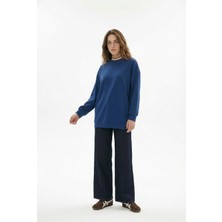 ALLDAY Indigo-Yumuşak Dokulu Sweatshirt