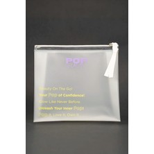 Pop Beauty Su Geçirmez Fermuarlı Şeffaf Makyaj ve Kozmetik Çantası