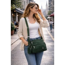 Saria Moda Çok Gözlü Su Geçirmez Kumaş Omuz Çantası