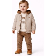 Mumbino Erkek Çocuk 4'lü Ceketli Takım / Ceket-Hırka- T-Shirt - Pantolon 4 Parça Takım 06-24 Ay