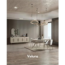 Velura Home & Living Modern Tasarımlı Monaco Yemek Odası Takımı Suntalam Materyal 4 Kişilik