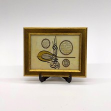 Aşiyan Sanat Ayetel Kürsi ve Nazar Ayeti Hat Tablo - Renkli - 14X18 cm