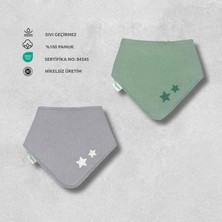 Zuppers 2li Sıvı Geçirmez Bebek Önlük Müslin Duman-Mint