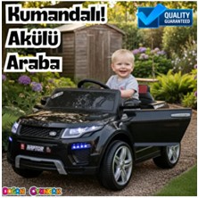 Doğan Oyuncak Dünyası Raptor Gt Siyah Uzaktan Kumandalı 4x2 12 Volt Akülü Araba - Rc Land Rover Akülü Araba Range Rover