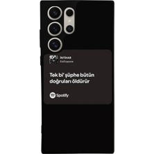 Samsung Galaxy S22 Ultra Uyumlu Sarki Sozleri Tasarımlı Glossy Premium Kılıf