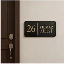 Hıbıscus Kişiye Özel Daire Kapı Numarası ve Isimliği - Kapı Isimliği – Pleksi Yazılı Tabela - Daire Isimliği