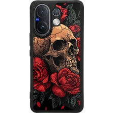 Vivo V60 Uyumlu Kurukafa Tasarımlı Glossy Premium Kılıf