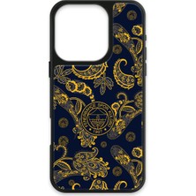 iPhone 16 Pro Uyumlu Fenerbahçe Şal Desenli Cam Lisanslı Telefon Kılıfı