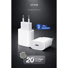 Simex iPhone X-11-12-13-14 Serileri iPad & Airpods Uyumlu Usb-C 20W Hızlı Şarj Başlığı Ce Belgeli Sps-15