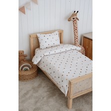 Montessori Bebek Çocuk Nevresim Takımı (100X200), Organik Pamuk Saten Dots