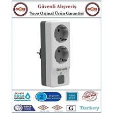 Dotvolt Akım Korumalı Priz - 3650 W - 1500 Joule - Ikili Priz - Orjinal Ürün