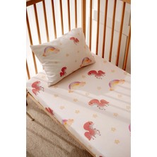 60X120 cm Bebek Beşik, Park Yatak Lastikli Çarşaf Takımı - Unicorn