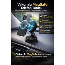 Mega Oto Market Vakumlu Magsafe Telefon Tutucu – Manyetik Katlanabilir Araç Içi Telefon Standı