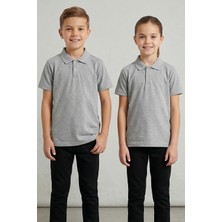 Kinderos Pamuklu Kısa Kollu Basic Düz Polo Yaka Okul Tişört - 26Y 0603