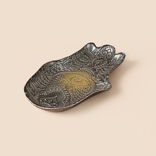 Evidea Deco Rabia Eli Dekoratif Tabak - Gri - 22X15 cm