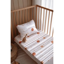 70X120 cm Bebek Beşik, Park Yatak Lastikli Çarşaf Takımı - Space