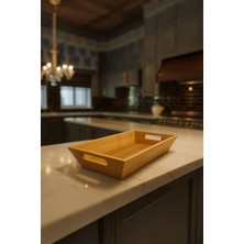 Bambuland Bambu Dikdörtgen Ekmek Sepeti - Küçük Boy Servis Tepsisi