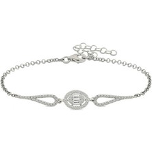 Kenpazar 925 Ayar Gümüş Rodyum Oval Baget Bileklik
