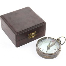 Kenpazar Ahşap Kutulu Pirinç Pusula