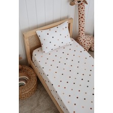 70X120 cm Bebek Beşik, Park Yatak Lastikli Çarşaf Takımı - Dots