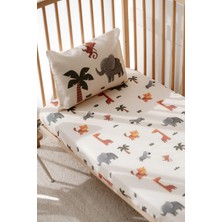 Anne Yanı Beşik Lastikli Çarşaf Seti (55X95 Cm) - Safari