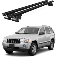 Today Auto Venüs Jeep Grand Cherokee (2005-2010) Uyumlu Siyah Ara Atkı Port Bagaj Tavan Barı